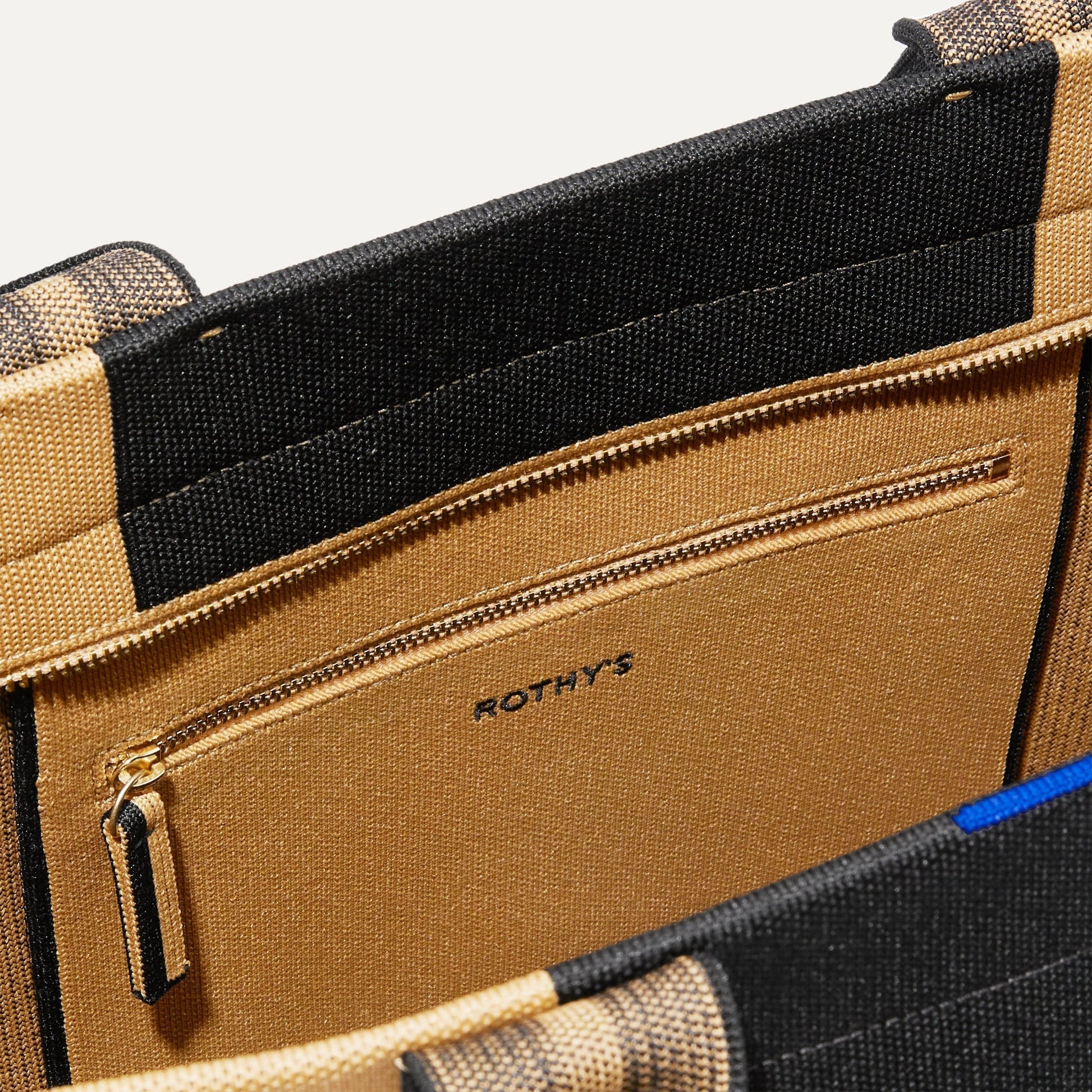 The Essential Tote - Camel and Black